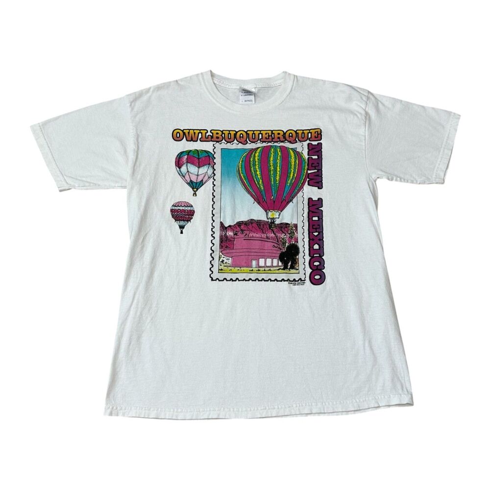 Owlbuquerque Albuquerque New Mexico Hot Air Balloon T-shirt Size L